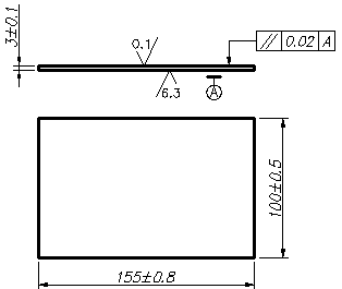 Carbure de tungstène Plate